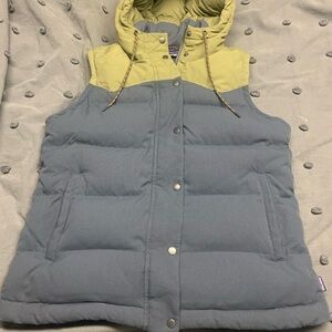 Patagonia Bivy Puffer Vest - Olive and Blue